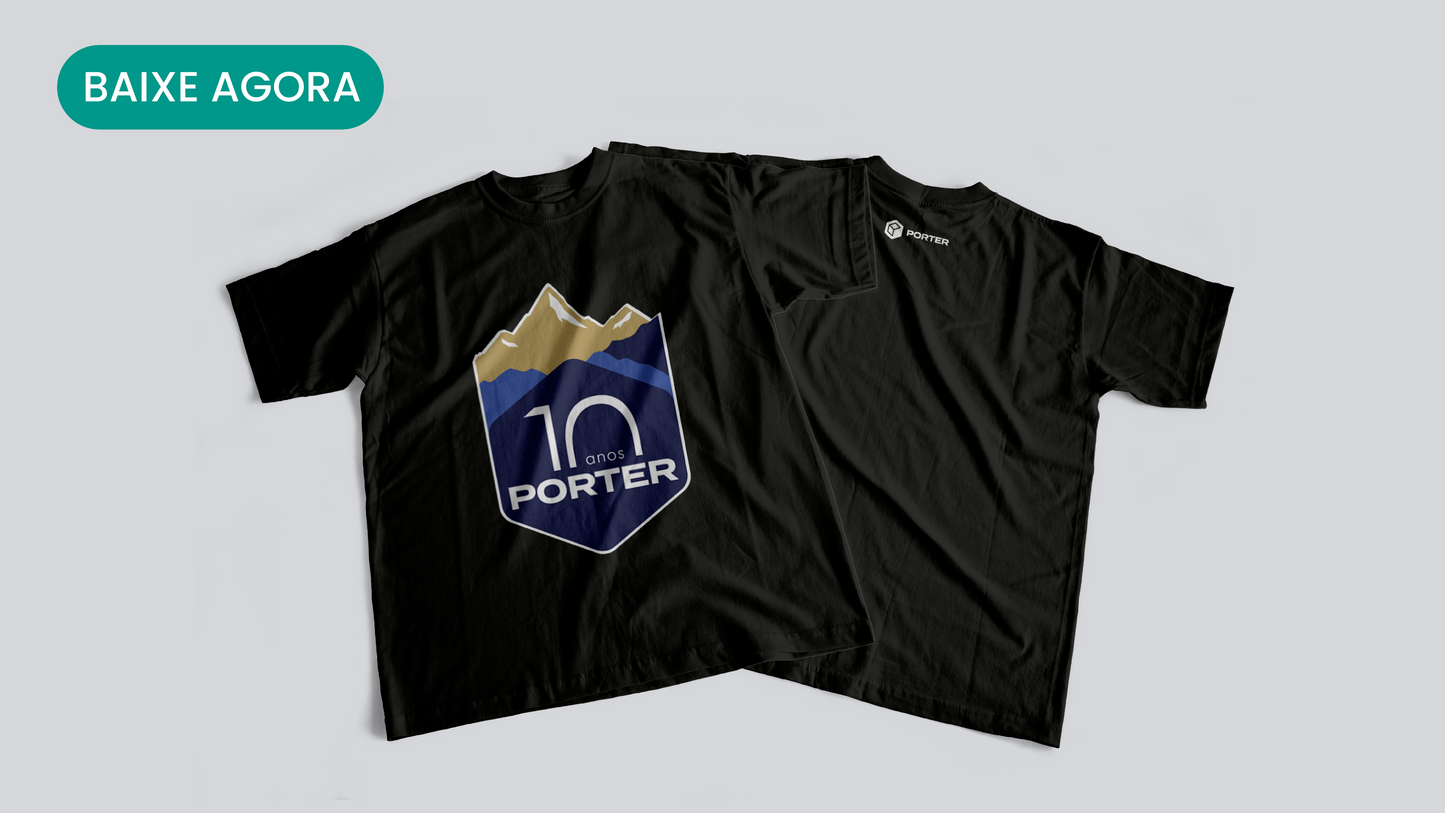 Camiseta Porter 10 Anos Preta