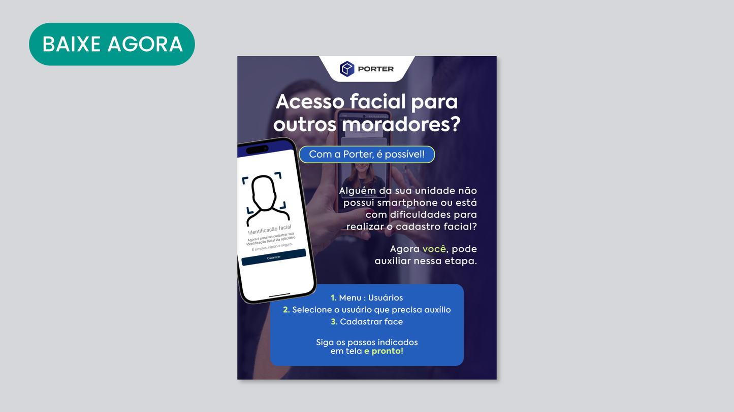 Card Cadastro Facial para outros usuários