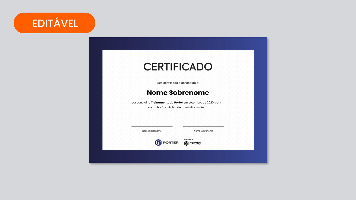 Certificado de Treinamento